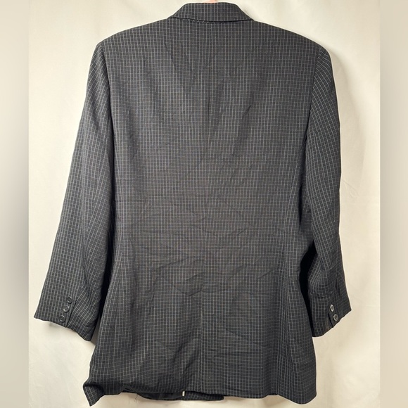 Garfield & Marks Black Checkered Button Down Jacket 12 - Picture 6 of 8